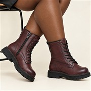 Rock Valley Isabella Womens Burgundy Lace Up Boots (Click For Details)