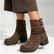 Rock Valley Isla Womens Brown Buckle Ankle Boot (Click For Details)