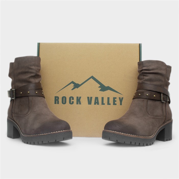 Isla Brown Buckle Ankle Boot