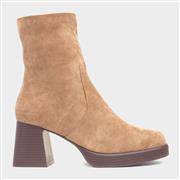 Krush Abby Womens Mocha Heeled Ankle Boot (Click For Details)