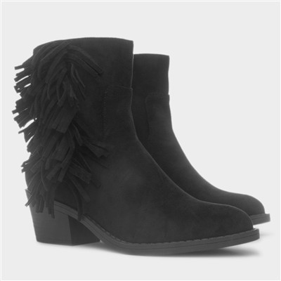 Yankee Coast Ladies Black Ankle Boots