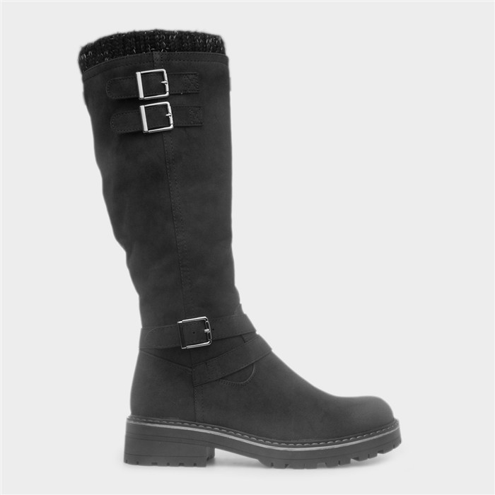 Freya Womens Black Knee High Boot