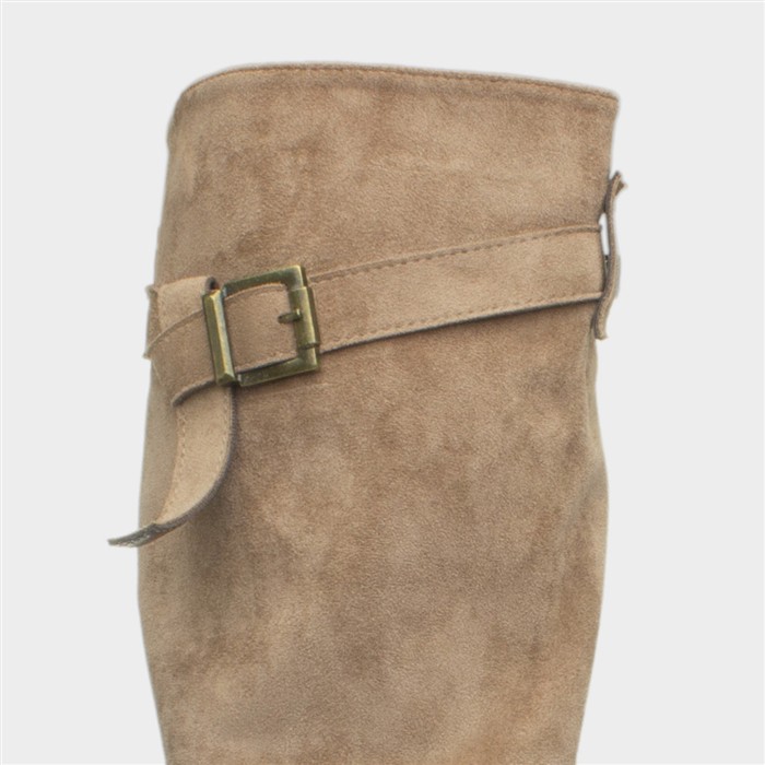 Charlotte Womens Sand Brown Buckle Boot
