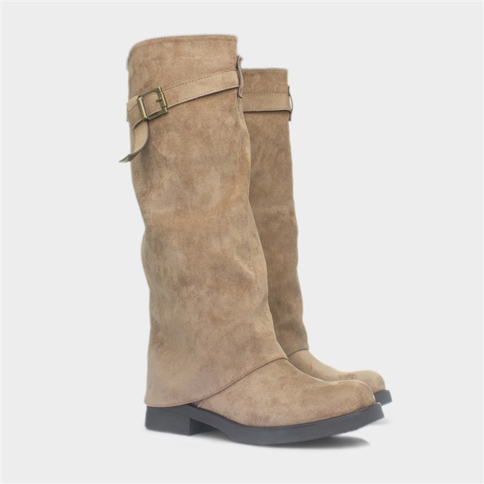 Charlotte Womens Sand Brown Buckle Boot