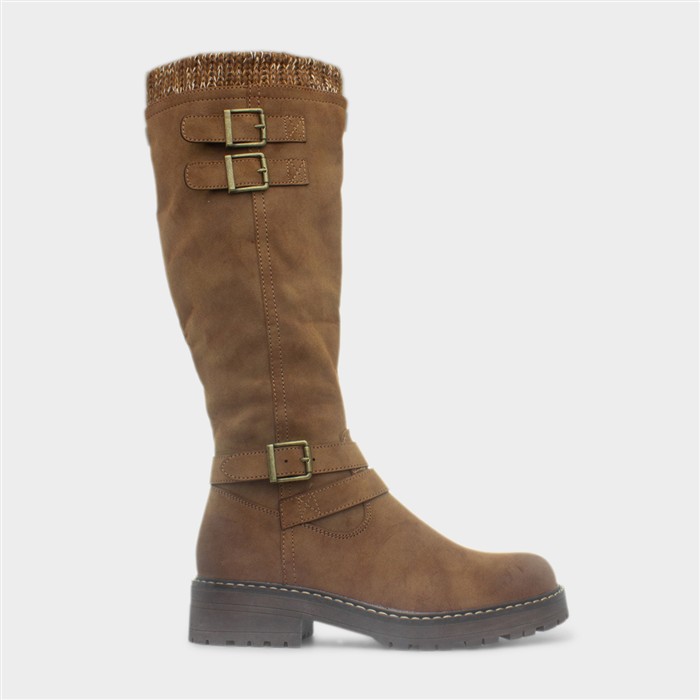 Freya Womens Tan Knee High Boot