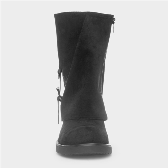 Florence Womens Black Buckle Boot