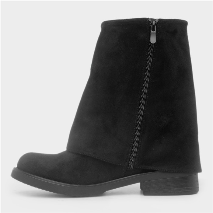 Florence Womens Black Buckle Boot