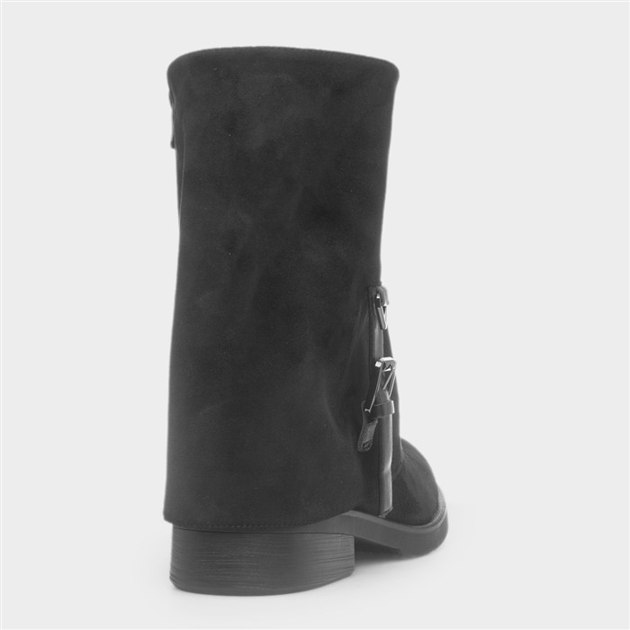 Florence Womens Black Buckle Boot