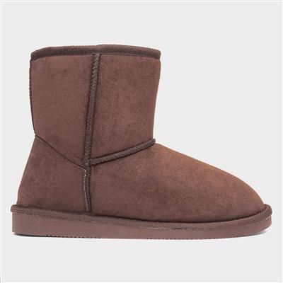 Ashley Womens Chocolate Fur Lined Boot