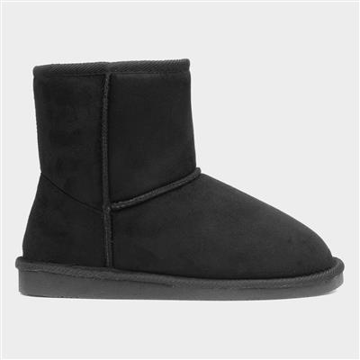 Ashley Womens Black Fur Lined Boot