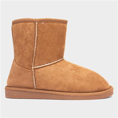 Ashley Womens Chestnut Fur Lined Boot