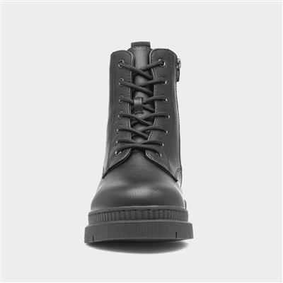 Katia Womens Black Lace Up Boot