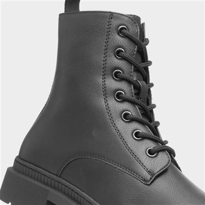 Katia Womens Black Lace Up Boot