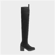 Truffle Kiana Womens Black Thigh High Lace Up Boot (Click For Details)