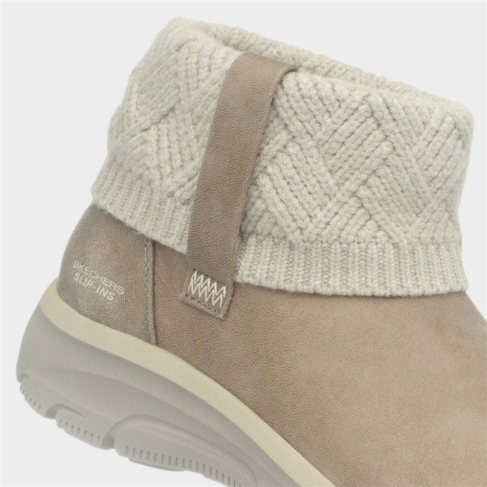 Easy Going Womens Taupe Ankle Boot