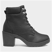 Krush Juliette Womens Black Lace Up Heeled Boot (Click For Details)