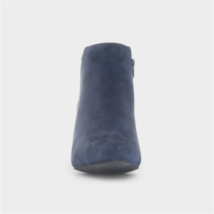 Cassia Womens Navy Wide Fit Heeled Boot