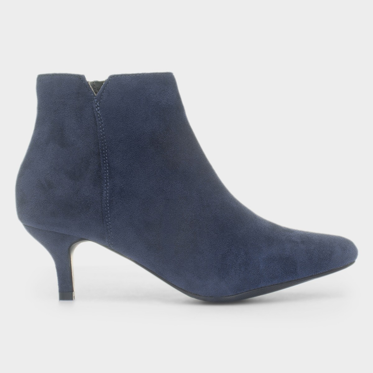 Cassia Womens Navy Wide Fit Heeled Boot