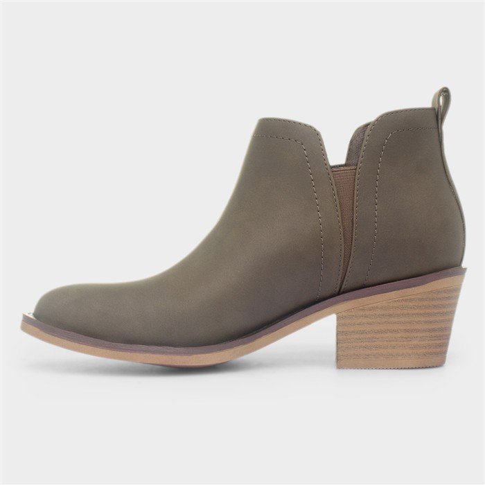 York Santee Womens Brown Ankle Boots