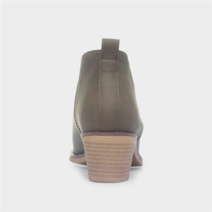 York Santee Womens Brown Ankle Boots