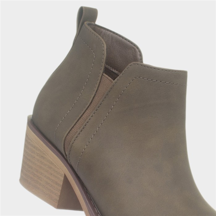 York Santee Womens Brown Ankle Boot