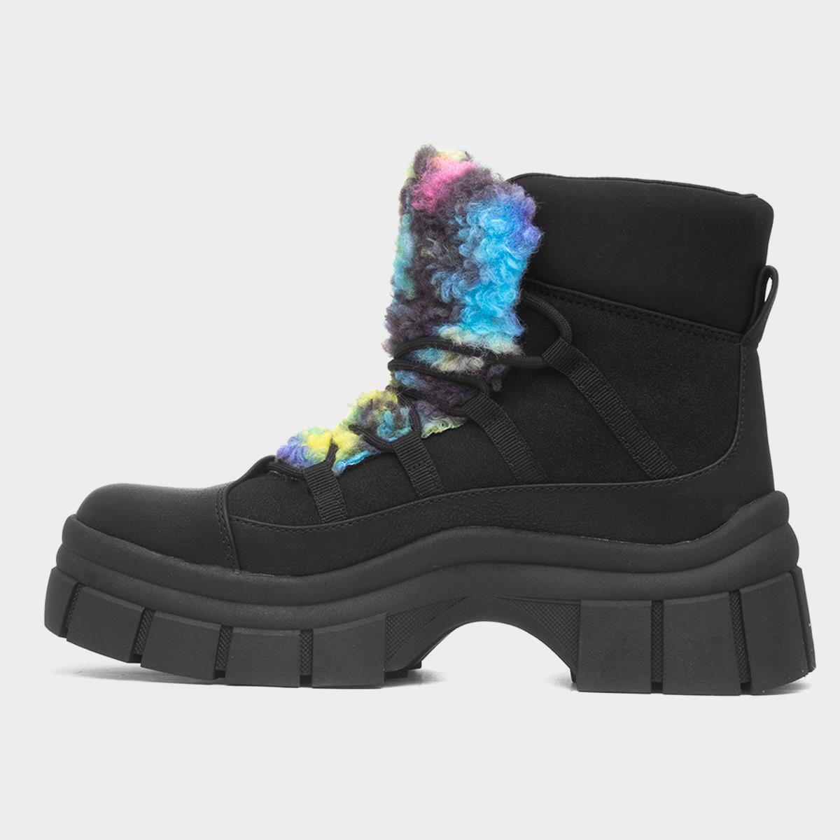 Rocket Dog Tiger Womens Black Chunky Platform Boot-17059