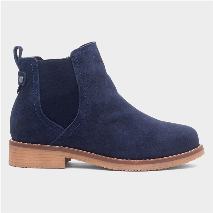 Hush Puppies Women's Blue Maddy Navy Wide Fit Boot Size 6