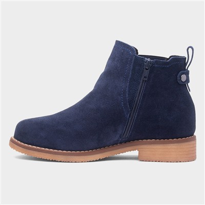 Maddy Womens Navy Wider Fitting Boot