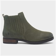 Hush Puppies Edith Womens Green Leather Boot (Click For Details)