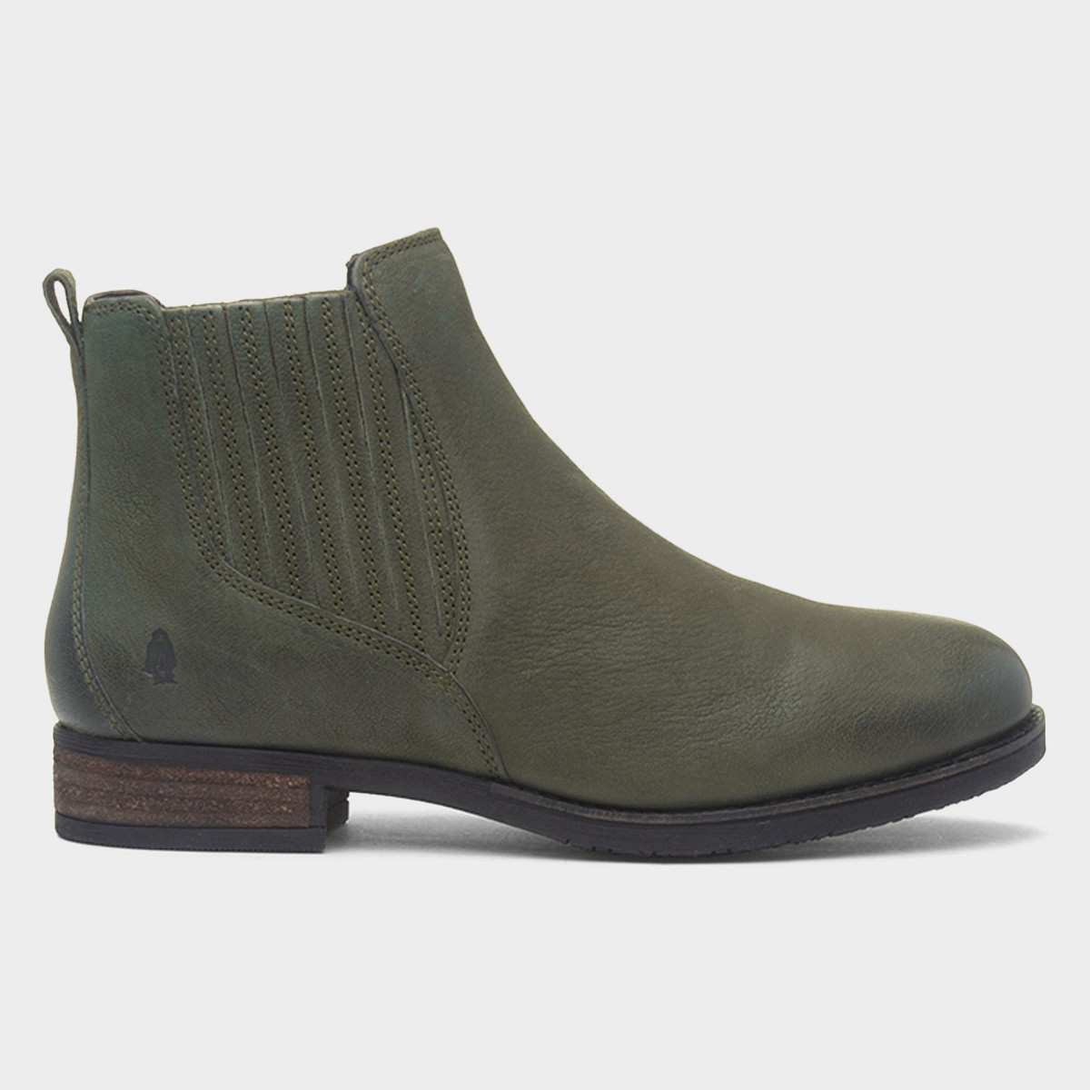 Edith Womens Green Leather Boot