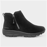 Skechers Easy Going Womens Black Leather Boots (Click For Details)