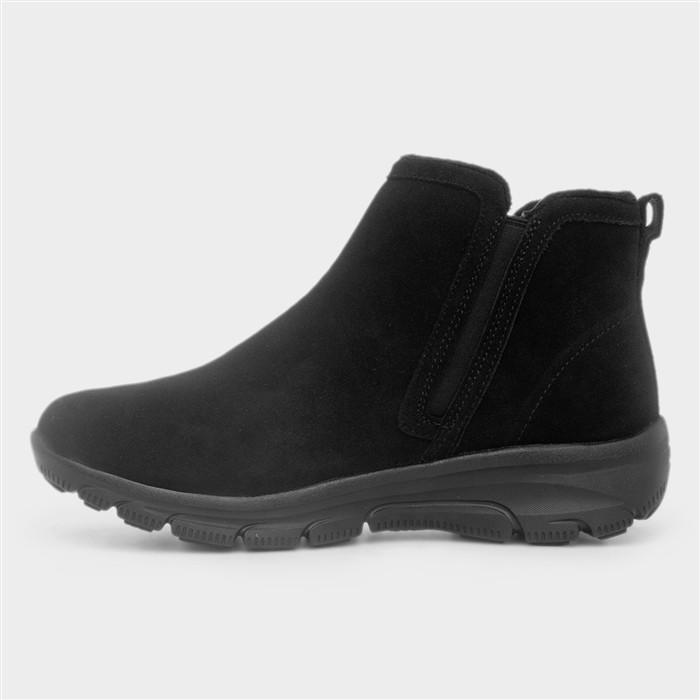 Easy Going Womens Black Ankle Boot