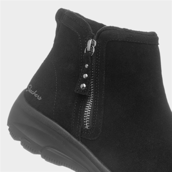 Easy Going Womens Black Leather Boots