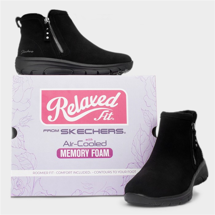 Easy Going Womens Black Ankle Boot