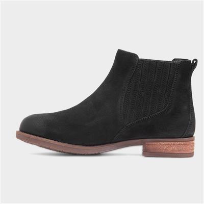 Edith Womens Black Leather Boot