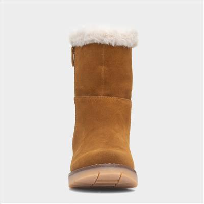 Mary Womens Tan Suede Calf Boot