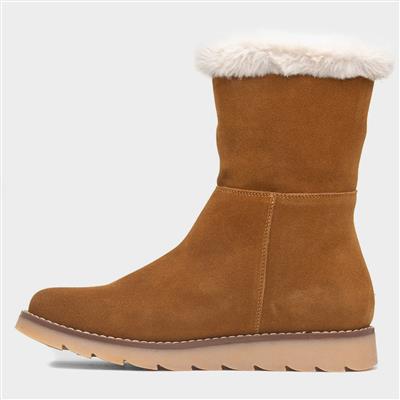 Mary Womens Tan Suede Calf Boot