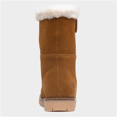 Mary Womens Tan Suede Calf Boot