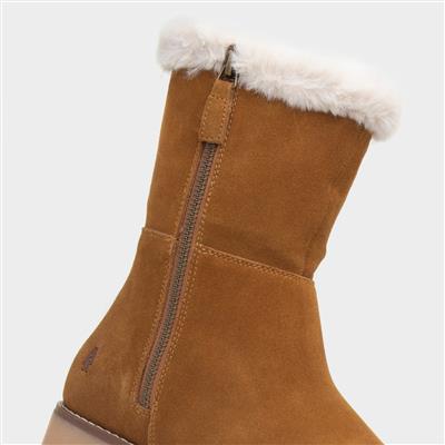 Mary Womens Tan Suede Calf Boot