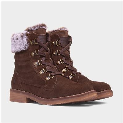 Florence Womens Chocolate Ankle Boot