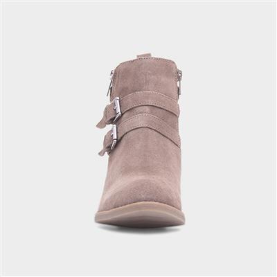 Jenna Womens Taupe Leather Boot