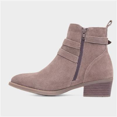 Jenna Womens Taupe Leather Boot