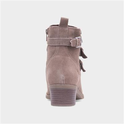 Jenna Womens Taupe Leather Boot