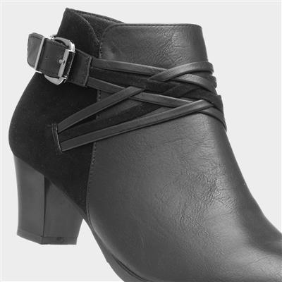 Andrea Womens Black Heeled Boot