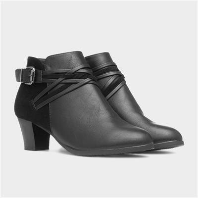 Andrea Womens Black Heeled Boot