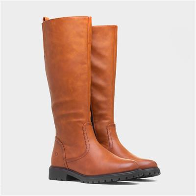 Verbena Womens Tan Knee High Boot