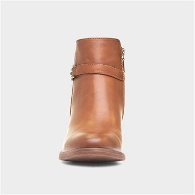 Solana Womens Tan Ankle Boot