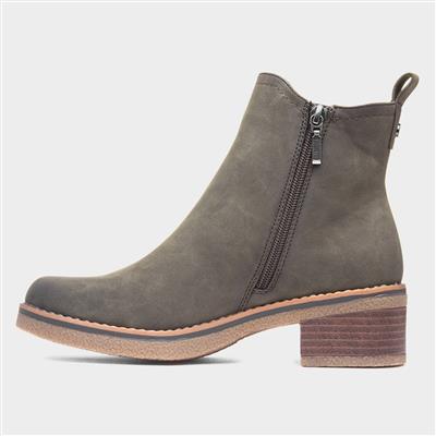 Tonia Womens Olive Ankle Boot