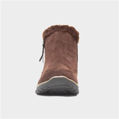 Easy Going Cool Zip Womens Brown Boot