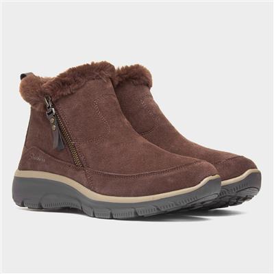 Easy Going Cool Zip Womens Brown Boot